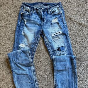 Miss Me Distressed Blue straight leg Jeans